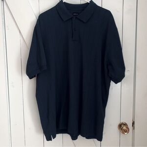 Men's XL Polo Shirt Blue Plaid Business Casual Office Shirt Work Shirt Church